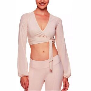 New Gaiam Jessica Biel Mesh Wrap Cropped Madison